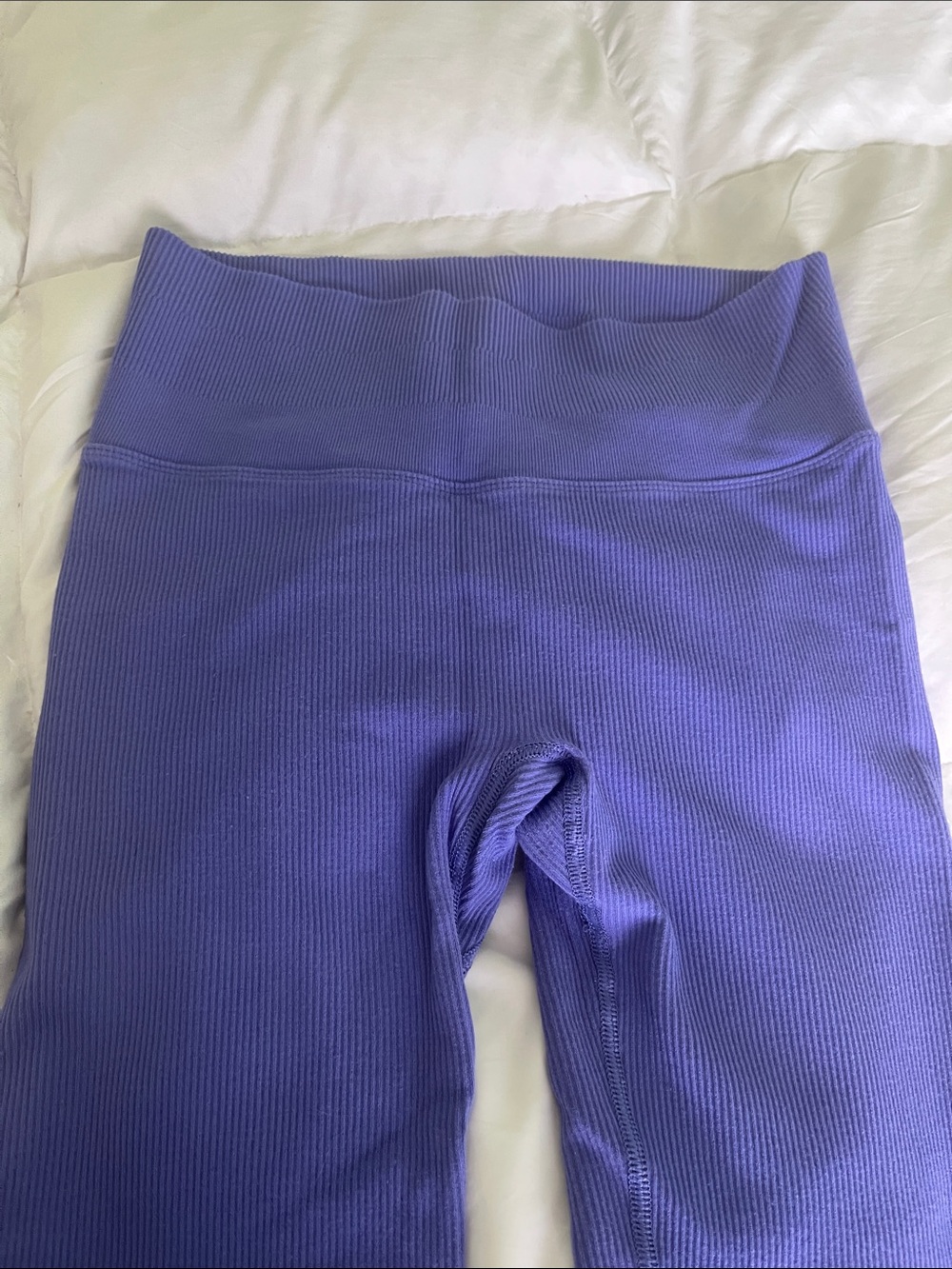Womenswear Ribbed High-Waist Leggings in Lavender Purple